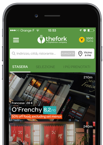 The Fork 1000 Yums gratis 20 euro risparmia sconti nei ristoranti
