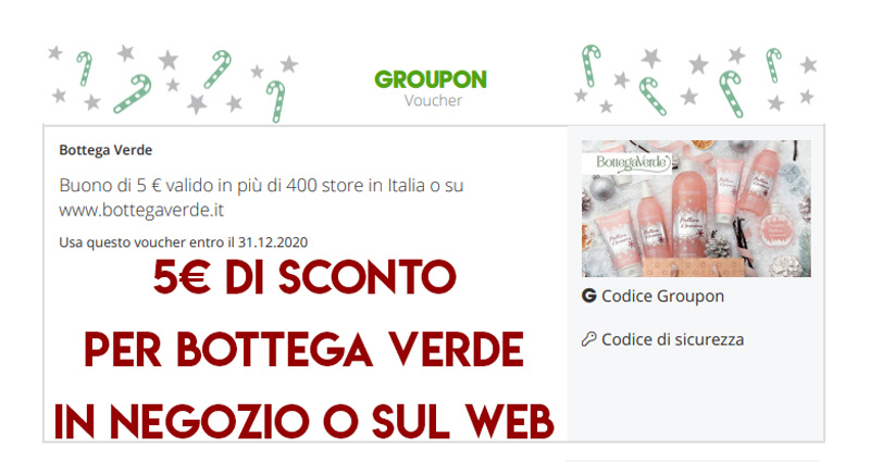 codice sconto bottega verde natale 2020